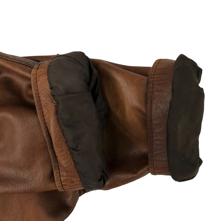 WILSONS Swing Top Type Padded Leather Blouson Men's Size L genuine leather brown type Vintage Second Hand