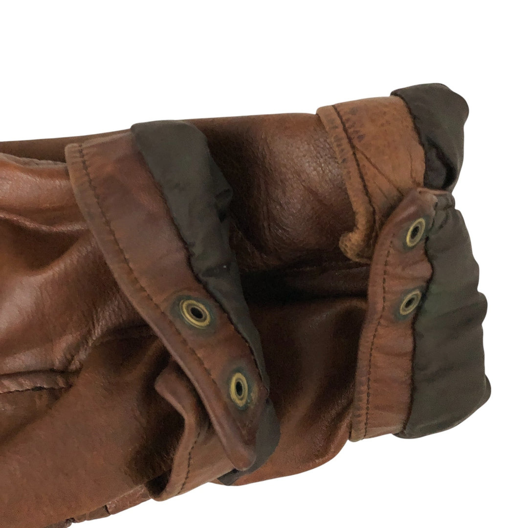 WILSONS Swing Top Type Padded Leather Blouson Men's Size L genuine leather brown type Vintage Second Hand