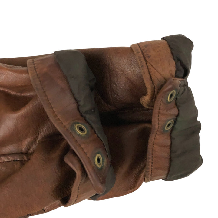 WILSONS Swing Top Type Padded Leather Blouson Men's Size L genuine leather brown type Vintage Second Hand