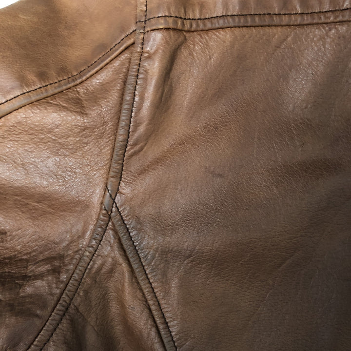 WILSONS Swing Top Type Padded Leather Blouson Men's Size L genuine leather brown type Vintage Second Hand