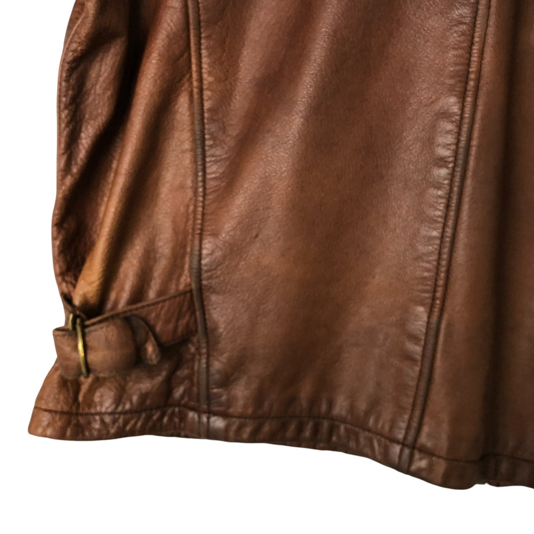 WILSONS Swing Top Type Padded Leather Blouson Men's Size L genuine leather brown type Vintage Second Hand