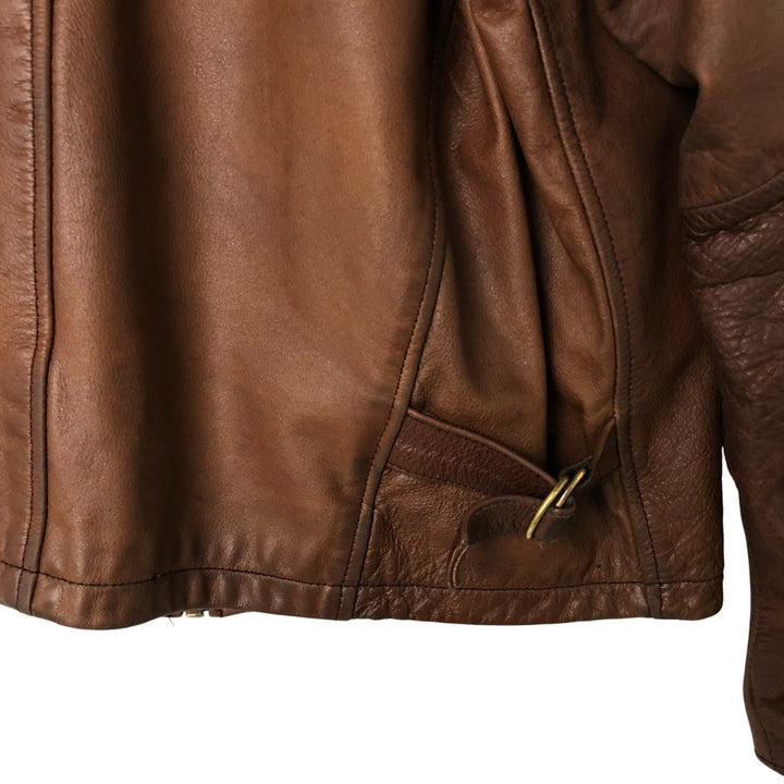 WILSONS Swing Top Type Padded Leather Blouson Men's Size L genuine leather brown type Vintage Second Hand