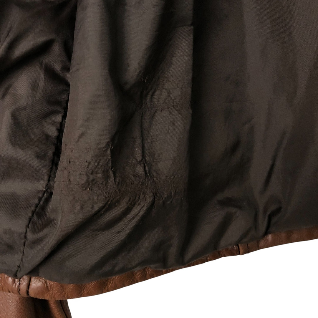 WILSONS Swing Top Type Padded Leather Blouson Men's Size L genuine leather brown type Vintage Second Hand