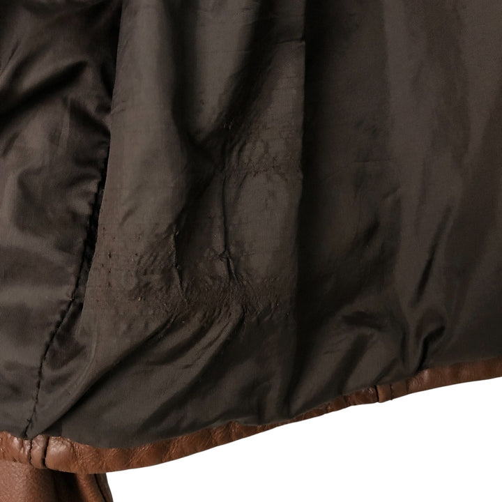 WILSONS Swing Top Type Padded Leather Blouson Men's Size L genuine leather brown type Vintage Second Hand