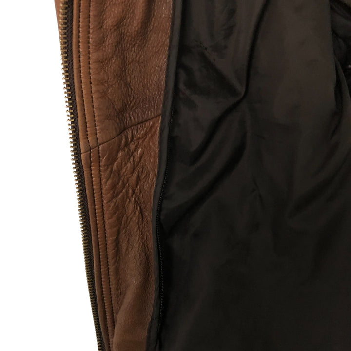 WILSONS Swing Top Type Padded Leather Blouson Men's Size L genuine leather brown type Vintage Second Hand