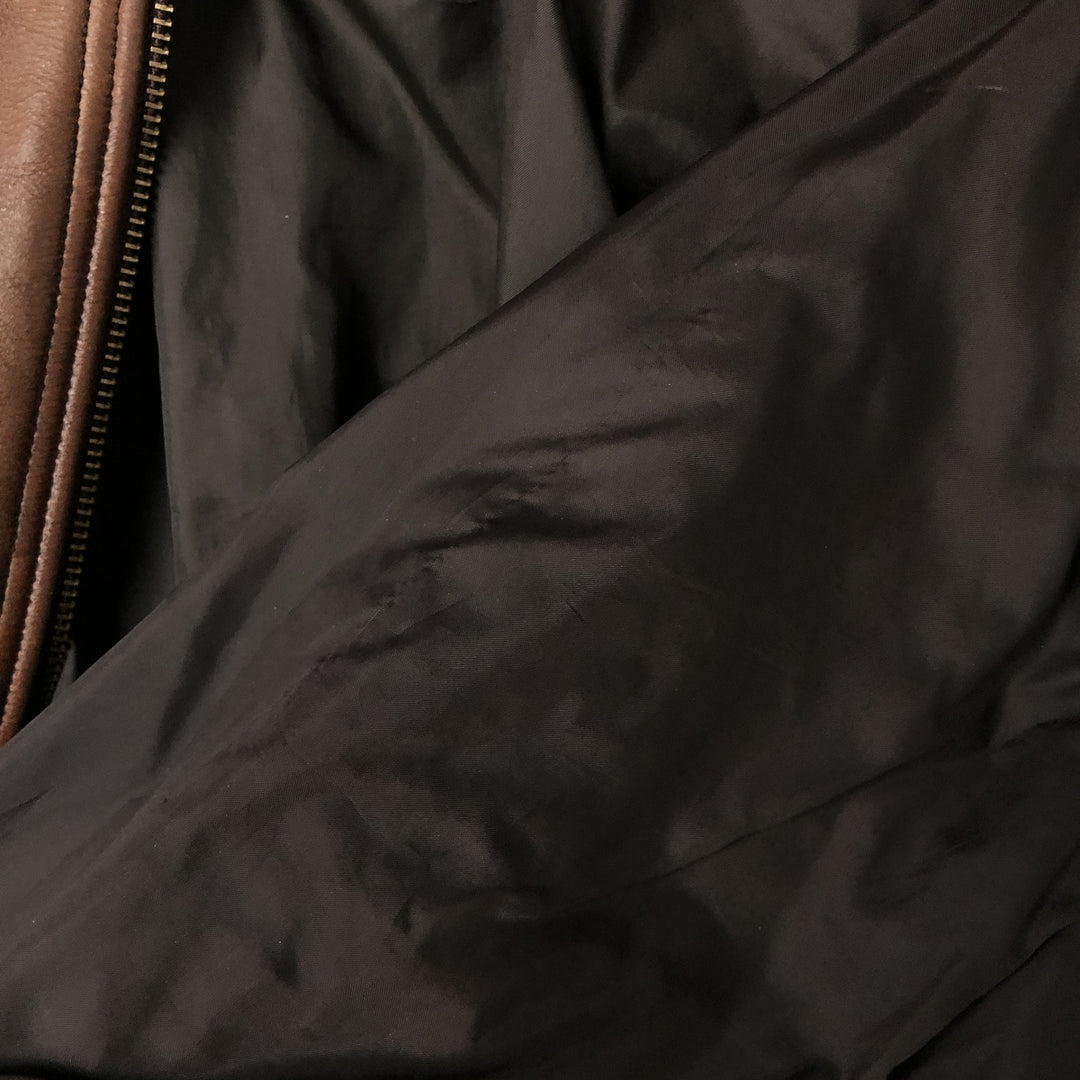 WILSONS Swing Top Type Padded Leather Blouson Men's Size L genuine leather brown type Vintage Second Hand