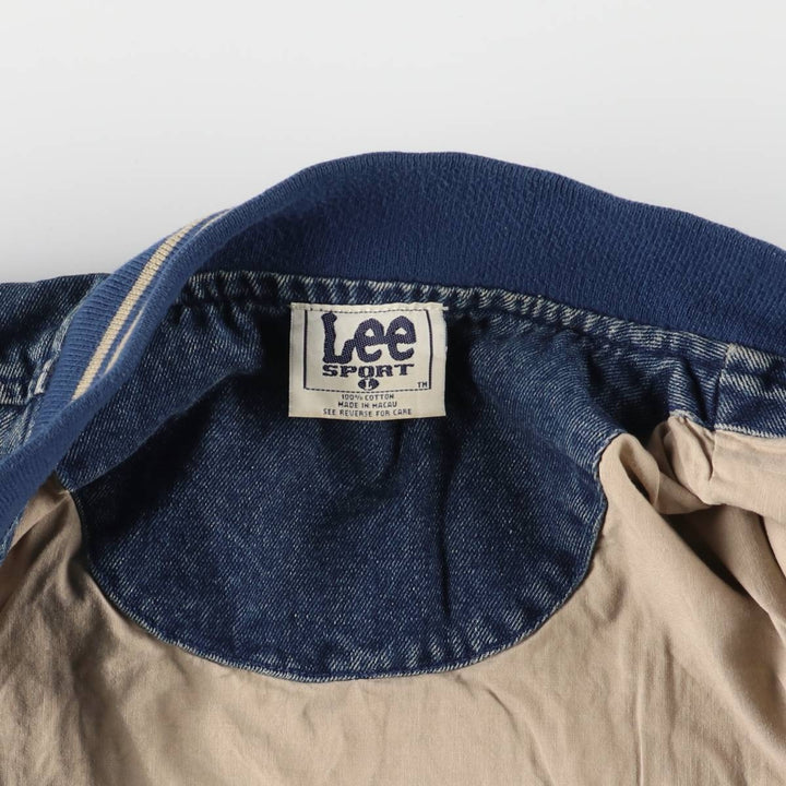 90s~00'S Lee SPORT NFL DALLAS COWBOYS Denim Varsity Jacket Men's L size cotton blue type Vintage Second Hand