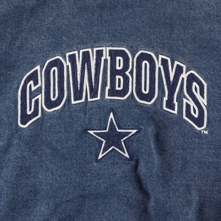 90s~00'S Lee SPORT NFL DALLAS COWBOYS Denim Varsity Jacket Men's L size cotton blue type Vintage Second Hand