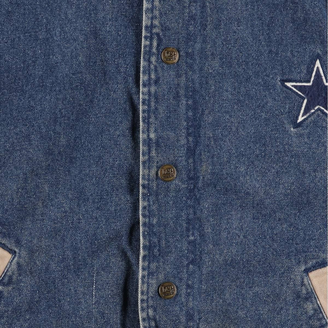 90s~00'S Lee SPORT NFL DALLAS COWBOYS Denim Varsity Jacket Men's L size cotton blue type Vintage Second Hand