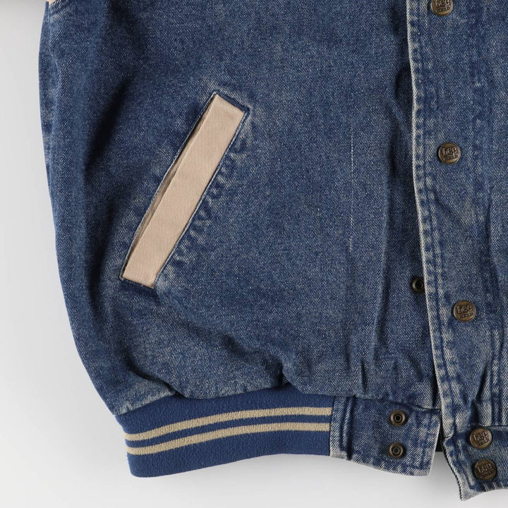 90s~00'S Lee SPORT NFL DALLAS COWBOYS Denim Varsity Jacket Men's L size cotton blue type Vintage Second Hand