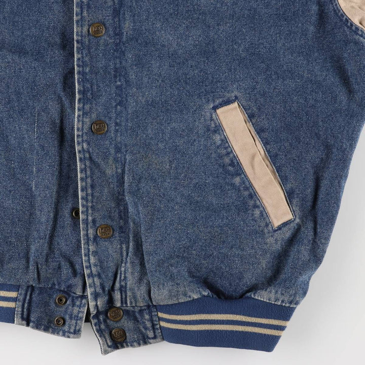 90s~00'S Lee SPORT NFL DALLAS COWBOYS Denim Varsity Jacket Men's L size cotton blue type Vintage Second Hand