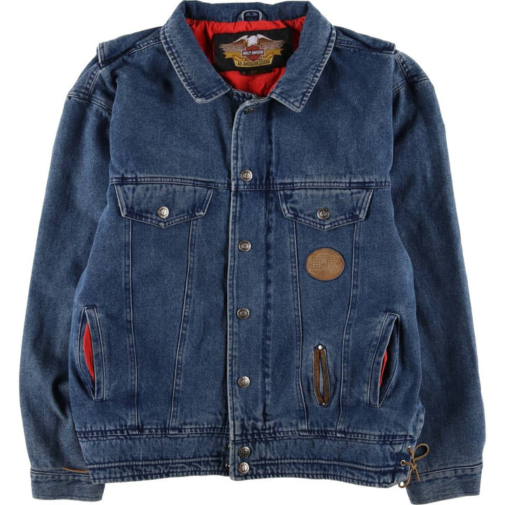 Harley-Davidson Denim Jacket, G-Jean, Men's XL cotton blue type Vintage Second Hand