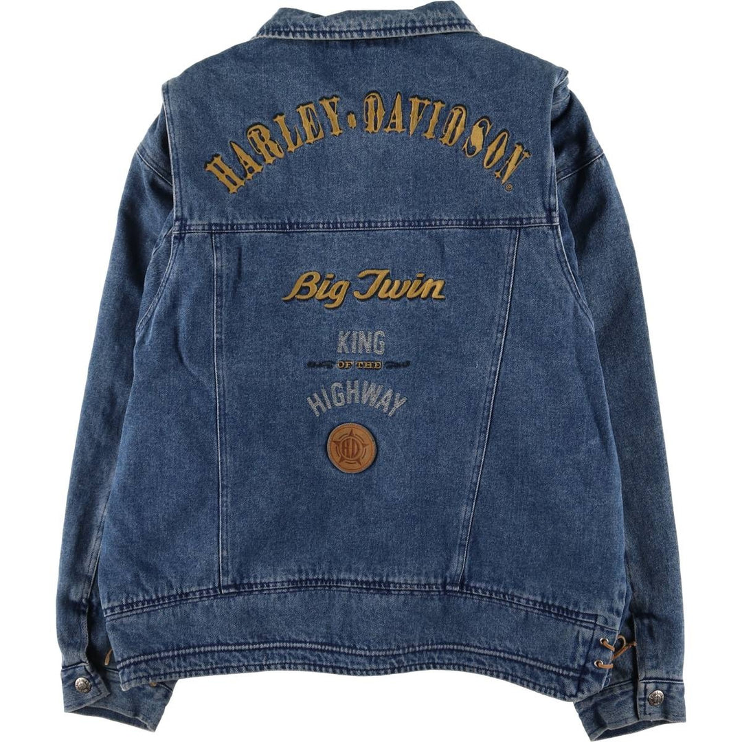 Harley-Davidson Denim Jacket, G-Jean, Men's XL cotton blue type Vintage Second Hand