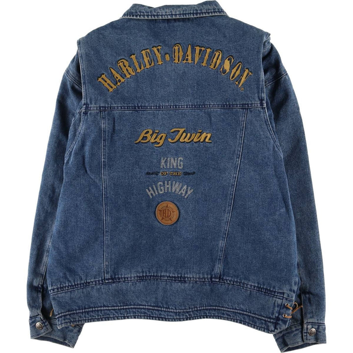 Harley-Davidson Denim Jacket, G-Jean, Men's XL cotton blue type Vintage Second Hand