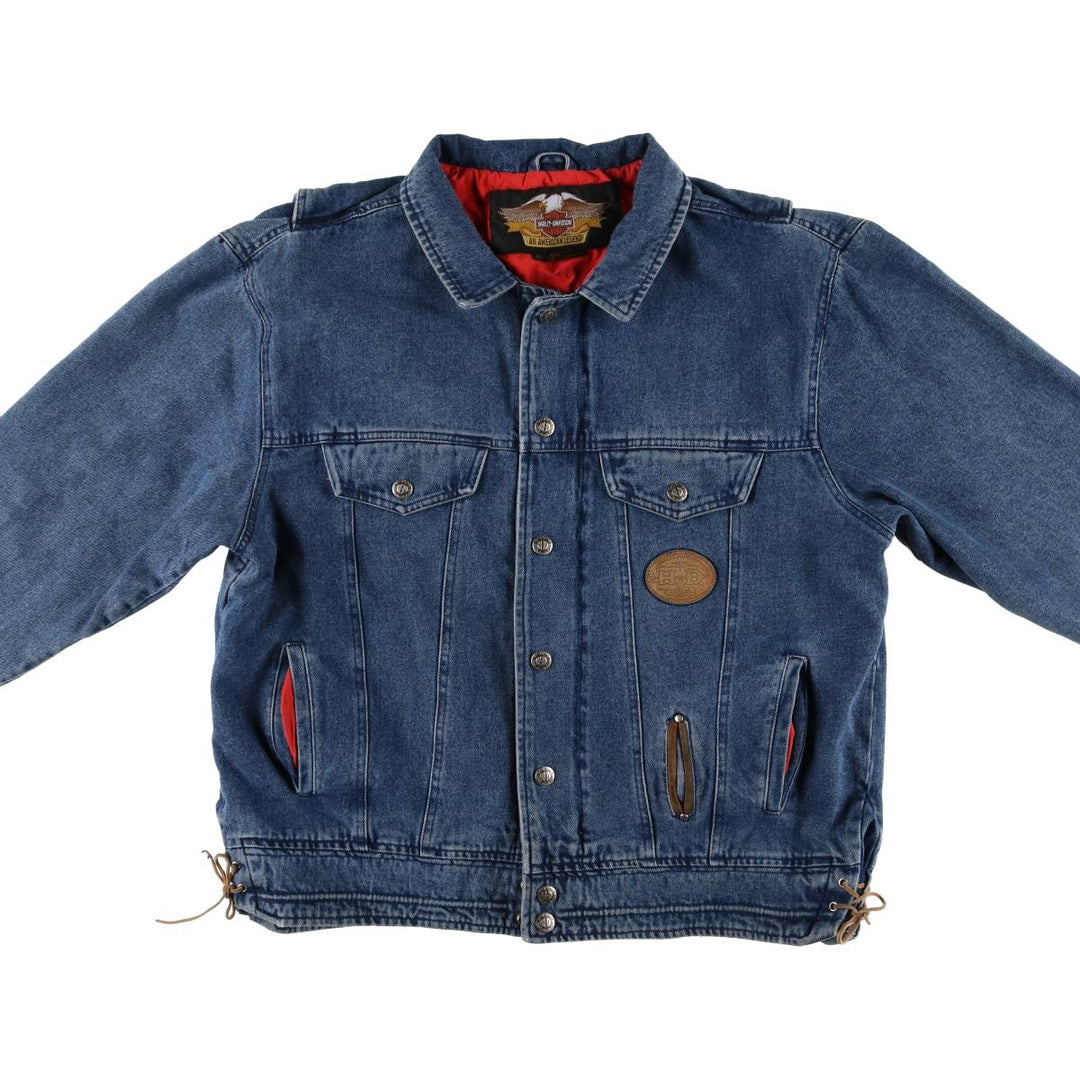 Harley-Davidson Denim Jacket, G-Jean, Men's XL cotton blue type Vintage Second Hand