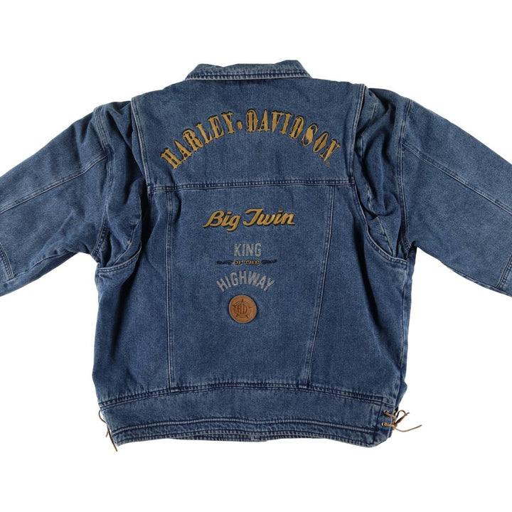 Harley-Davidson Denim Jacket, G-Jean, Men's XL cotton blue type Vintage Second Hand