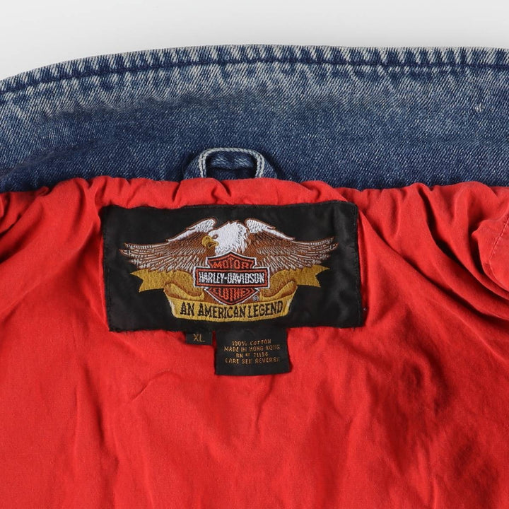 Harley-Davidson Denim Jacket, G-Jean, Men's XL cotton blue type Vintage Second Hand