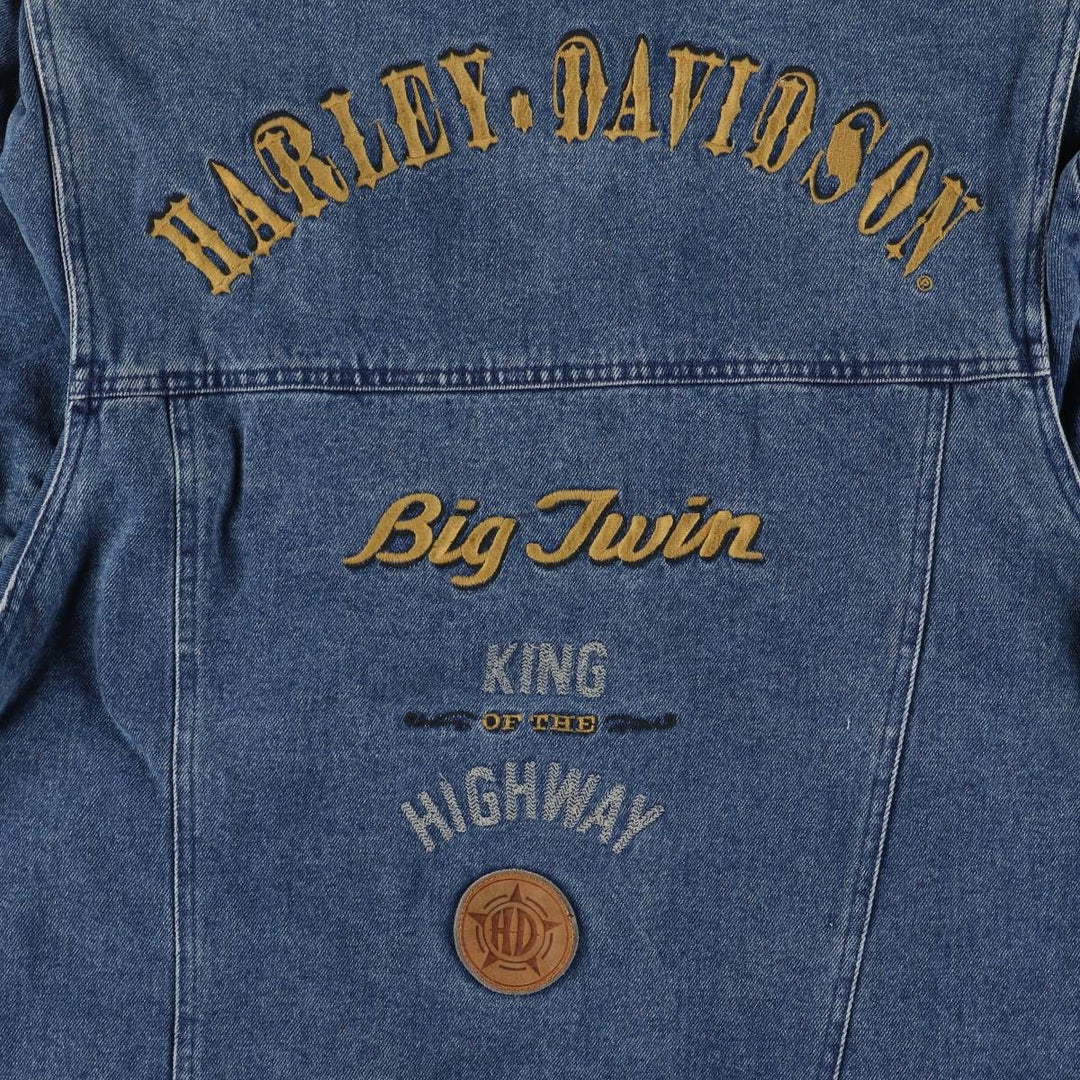 Harley-Davidson Denim Jacket, G-Jean, Men's XL cotton blue type Vintage Second Hand