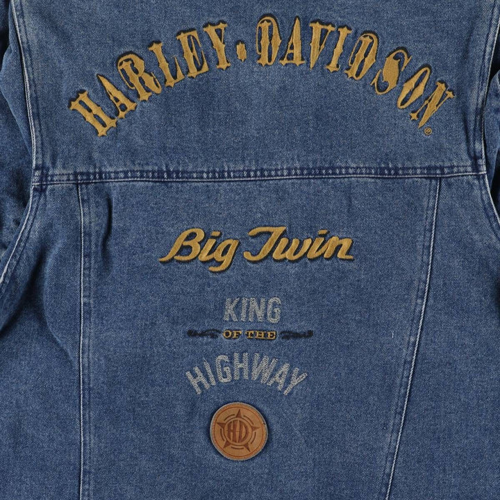Harley-Davidson Denim Jacket, G-Jean, Men's XL cotton blue type Vintage Second Hand