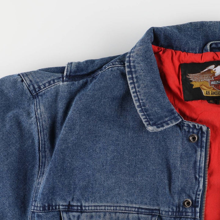 Harley-Davidson Denim Jacket, G-Jean, Men's XL cotton blue type Vintage Second Hand
