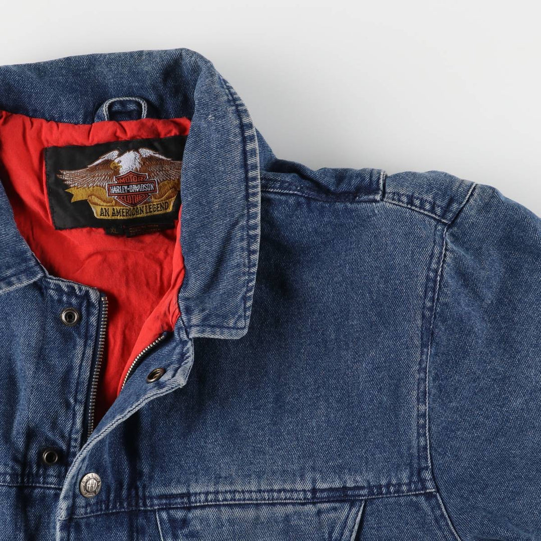 Harley-Davidson Denim Jacket, G-Jean, Men's XL cotton blue type Vintage Second Hand