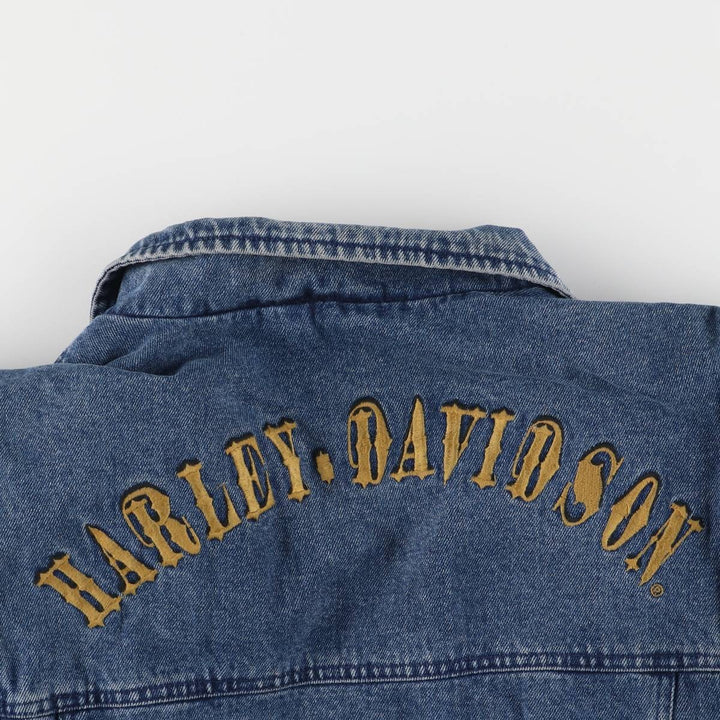 Harley-Davidson Denim Jacket, G-Jean, Men's XL cotton blue type Vintage Second Hand