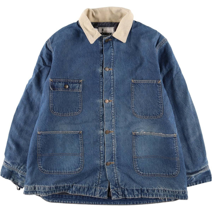 Vintage 80s-90'S ROEBUCKS denim coverall made in USA, men's XXL size unknown blue type Vintage Second Hand