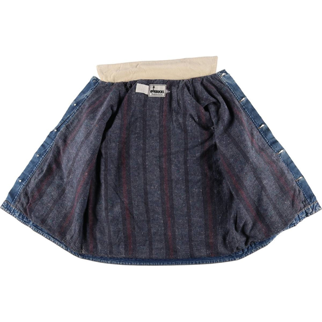 Vintage 80s-90'S ROEBUCKS denim coverall made in USA, men's XXL size unknown blue type Vintage Second Hand