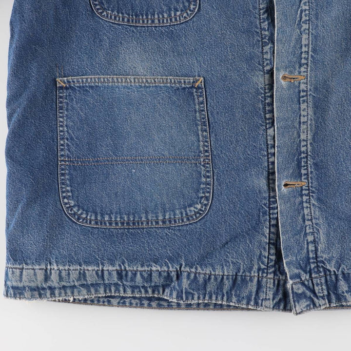 Vintage 80s-90'S ROEBUCKS denim coverall made in USA, men's XXL size unknown blue type Vintage Second Hand