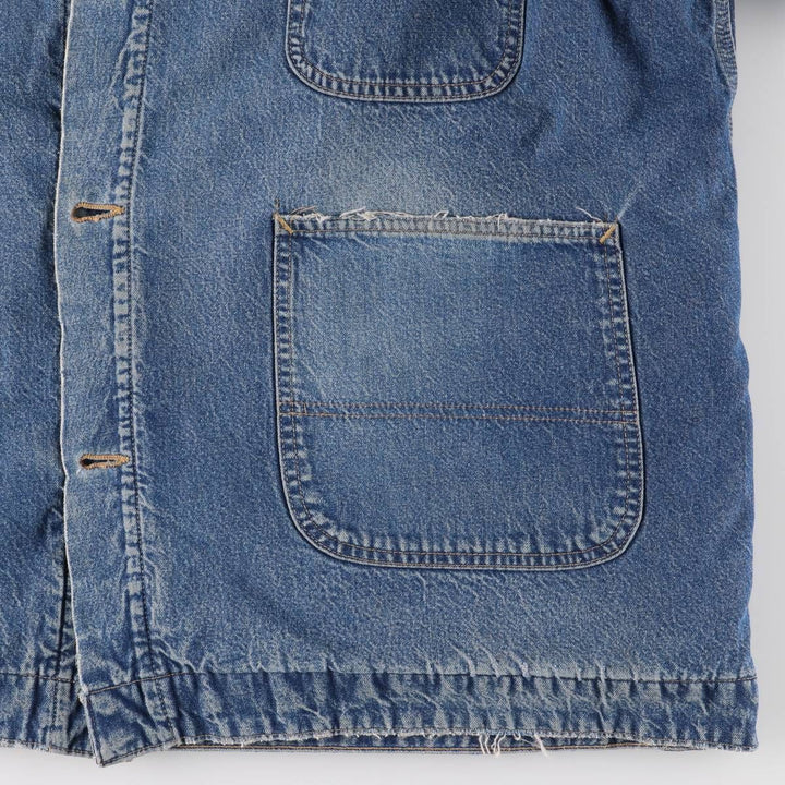 Vintage 80s-90'S ROEBUCKS denim coverall made in USA, men's XXL size unknown blue type Vintage Second Hand