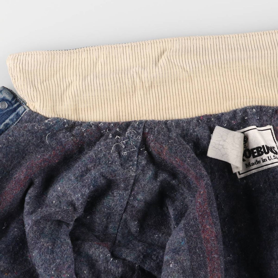 Vintage 80s-90'S ROEBUCKS denim coverall made in USA, men's XXL size unknown blue type Vintage Second Hand