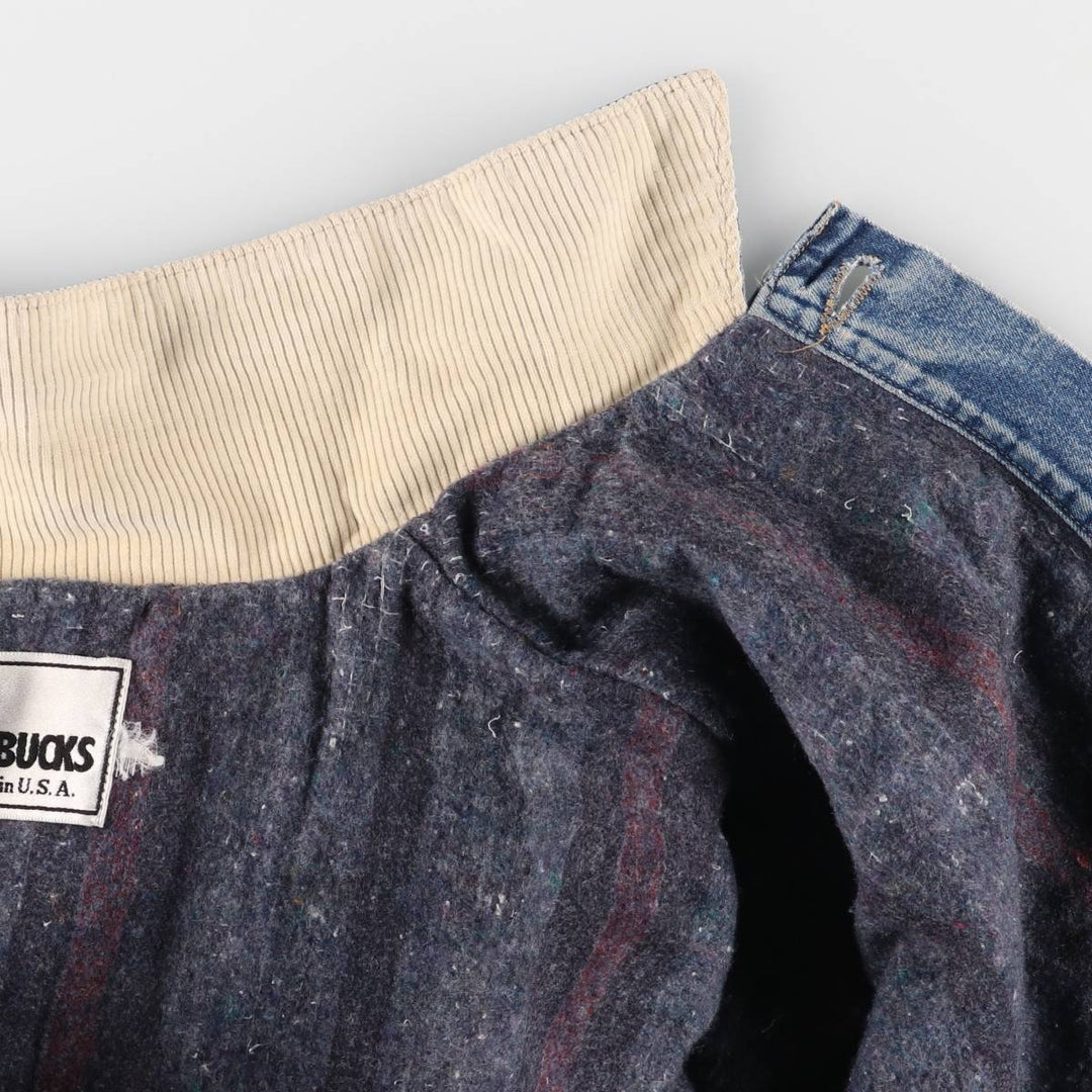 Vintage 80s-90'S ROEBUCKS denim coverall made in USA, men's XXL size unknown blue type Vintage Second Hand