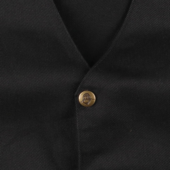 90'S Ben Davis work vest, made in USA, men's size L, vintage cotton black type Vintage Second Hand