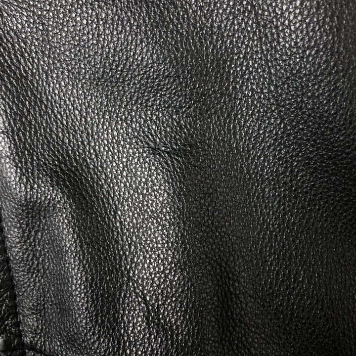 90'S St. John's Bay Swing Top Type Padded Leather Blouson Men's Size L Vintage genuine leather black type Vintage Second Hand