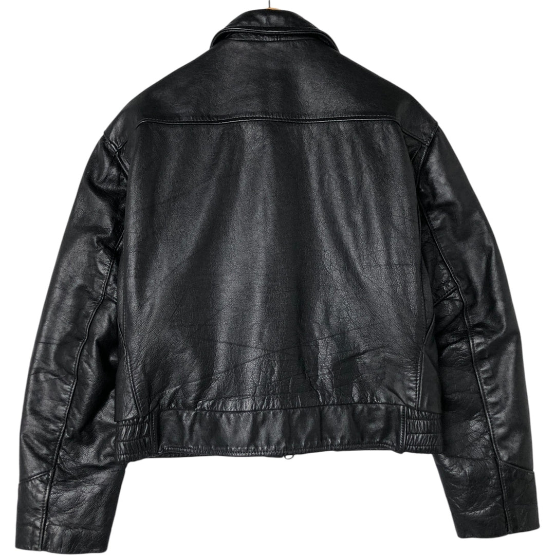 70s-80'S Taylors Leatherwear Policeman Leather Jacket Made in USA Men's L Size Vintage unknown black type Vintage Second Hand