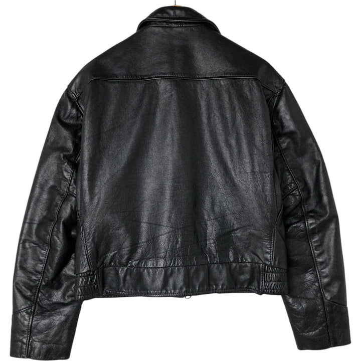 70s-80'S Taylors Leatherwear Policeman Leather Jacket Made in USA Men's L Size Vintage unknown black type Vintage Second Hand