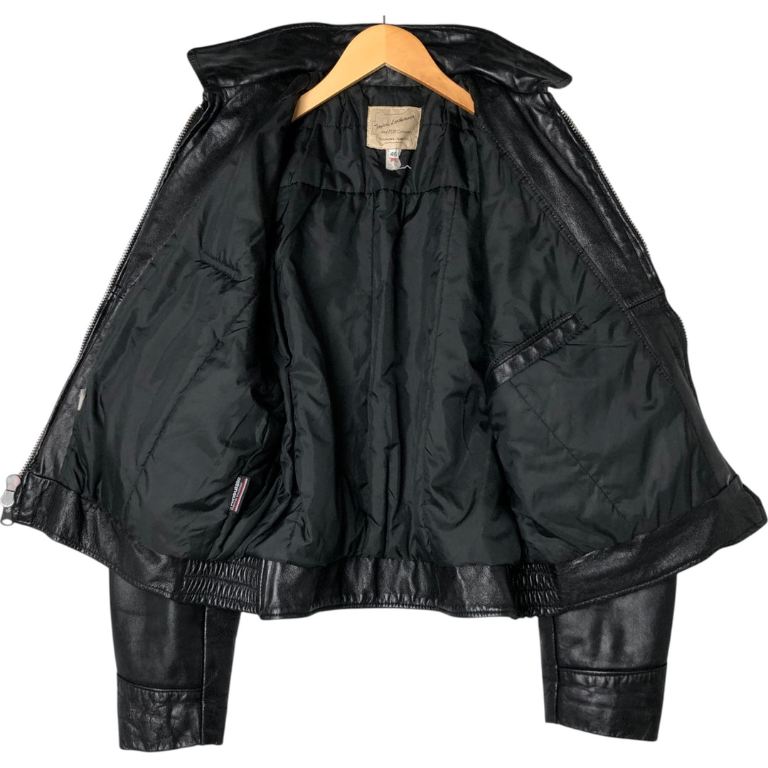 70s-80'S Taylors Leatherwear Policeman Leather Jacket Made in USA Men's L Size Vintage unknown black type Vintage Second Hand