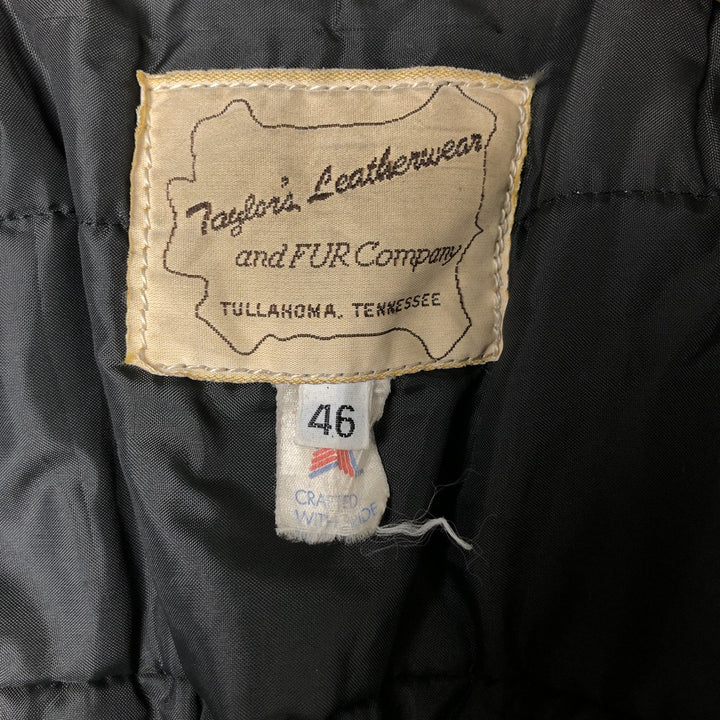70s-80'S Taylors Leatherwear Policeman Leather Jacket Made in USA Men's L Size Vintage unknown black type Vintage Second Hand
