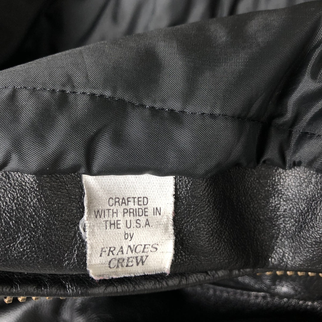 70s-80'S Taylors Leatherwear Policeman Leather Jacket Made in USA Men's L Size Vintage unknown black type Vintage Second Hand