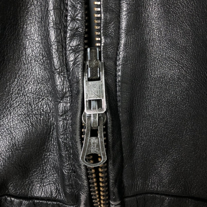 70s-80'S Taylors Leatherwear Policeman Leather Jacket Made in USA Men's L Size Vintage unknown black type Vintage Second Hand