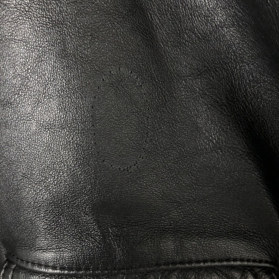 70s-80'S Taylors Leatherwear Policeman Leather Jacket Made in USA Men's L Size Vintage unknown black type Vintage Second Hand