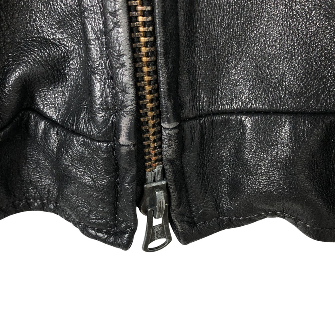 70s-80'S Taylors Leatherwear Policeman Leather Jacket Made in USA Men's L Size Vintage unknown black type Vintage Second Hand