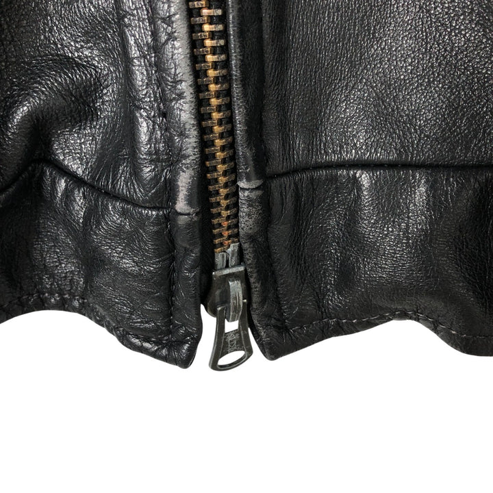 70s-80'S Taylors Leatherwear Policeman Leather Jacket Made in USA Men's L Size Vintage unknown black type Vintage Second Hand