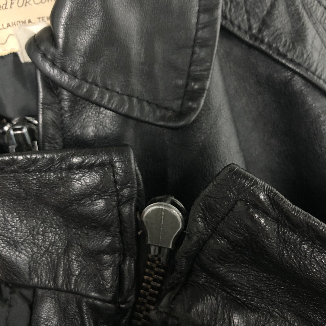 70s-80'S Taylors Leatherwear Policeman Leather Jacket Made in USA Men's L Size Vintage unknown black type Vintage Second Hand