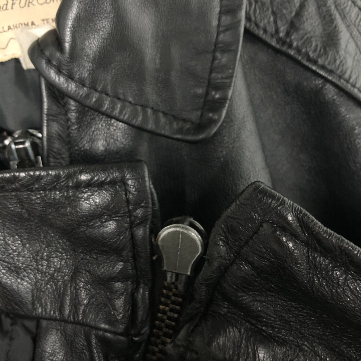 70s-80'S Taylors Leatherwear Policeman Leather Jacket Made in USA Men's L Size Vintage unknown black type Vintage Second Hand