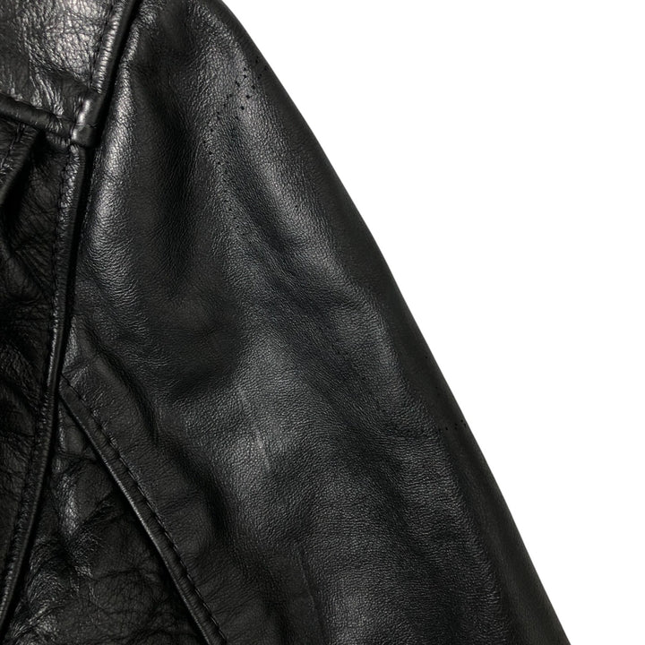 70s-80'S Taylors Leatherwear Policeman Leather Jacket Made in USA Men's L Size Vintage unknown black type Vintage Second Hand