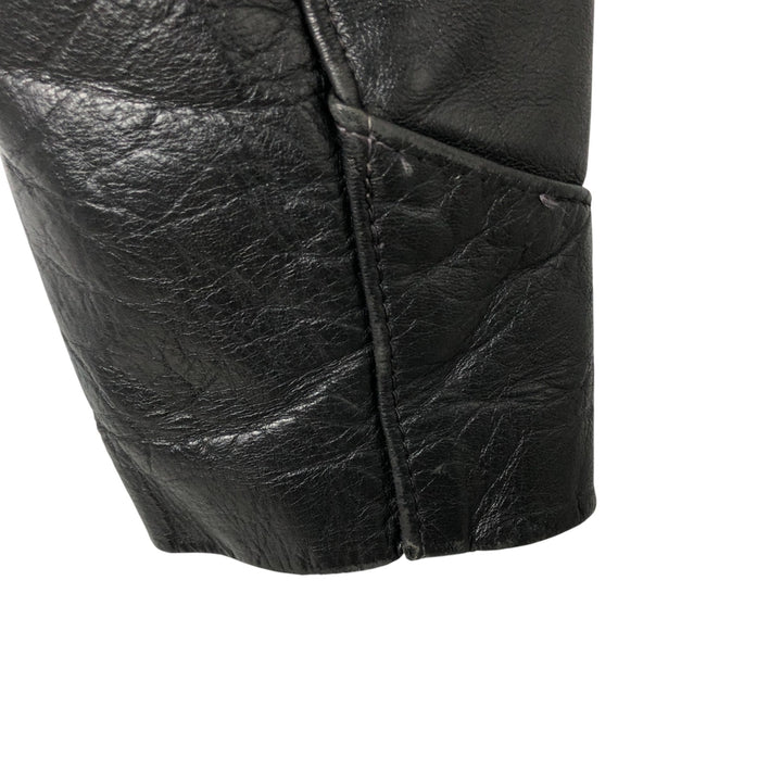 70s-80'S Taylors Leatherwear Policeman Leather Jacket Made in USA Men's L Size Vintage unknown black type Vintage Second Hand