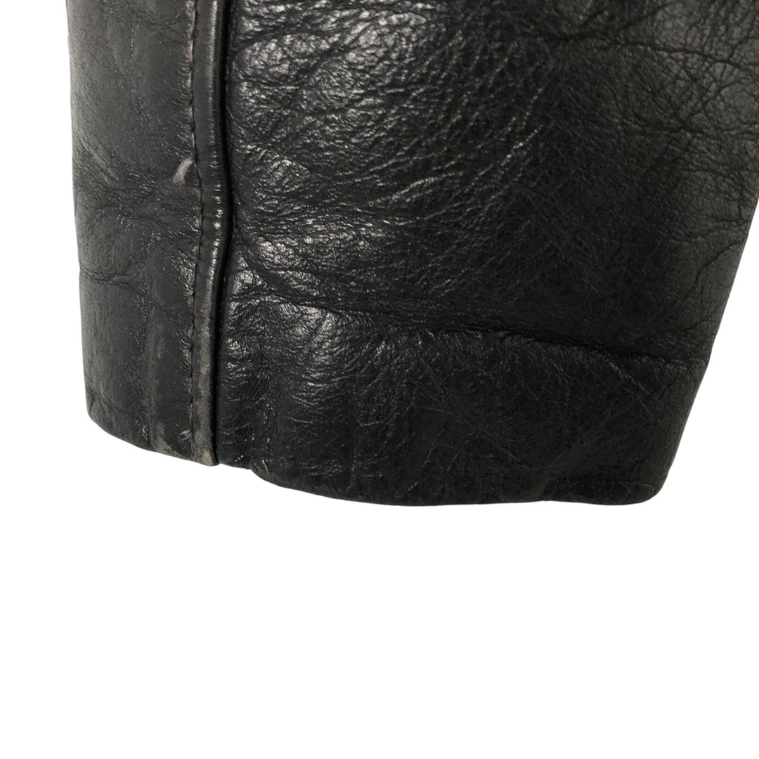 70s-80'S Taylors Leatherwear Policeman Leather Jacket Made in USA Men's L Size Vintage unknown black type Vintage Second Hand