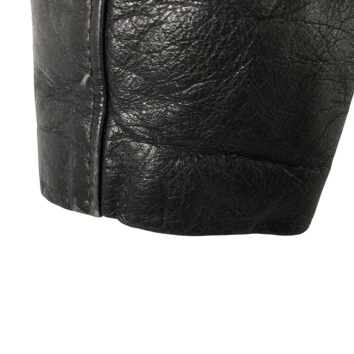 70s-80'S Taylors Leatherwear Policeman Leather Jacket Made in USA Men's L Size Vintage unknown black type Vintage Second Hand