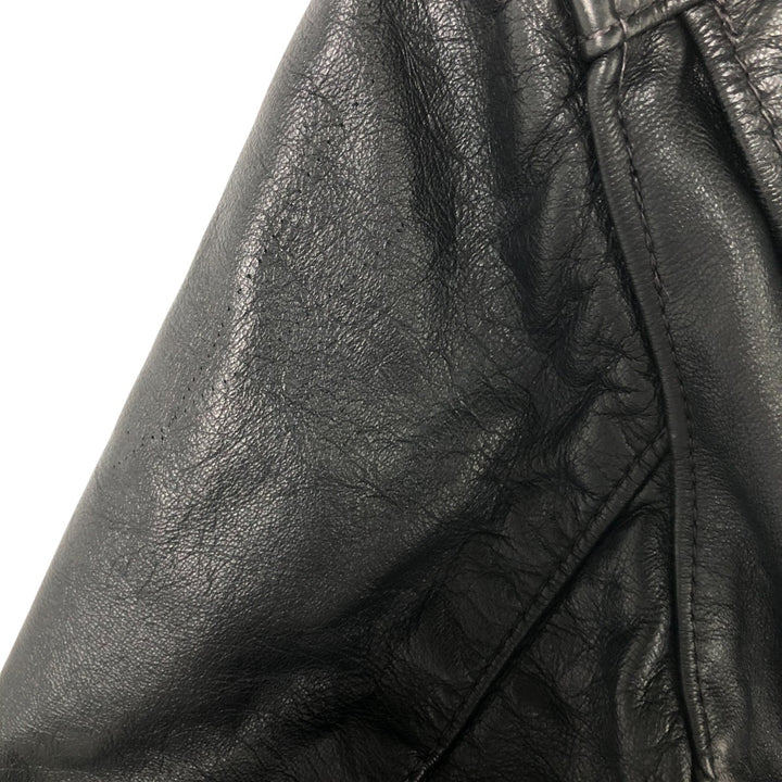 70s-80'S Taylors Leatherwear Policeman Leather Jacket Made in USA Men's L Size Vintage unknown black type Vintage Second Hand